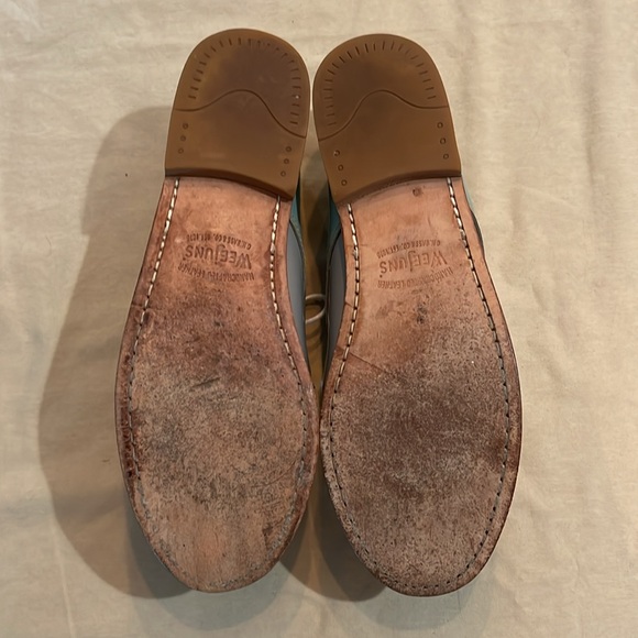 G.H. Bass & Co. Weejuns Winnie lace up shoe. Size 9 Green, gray and white. - Picture 8 of 11